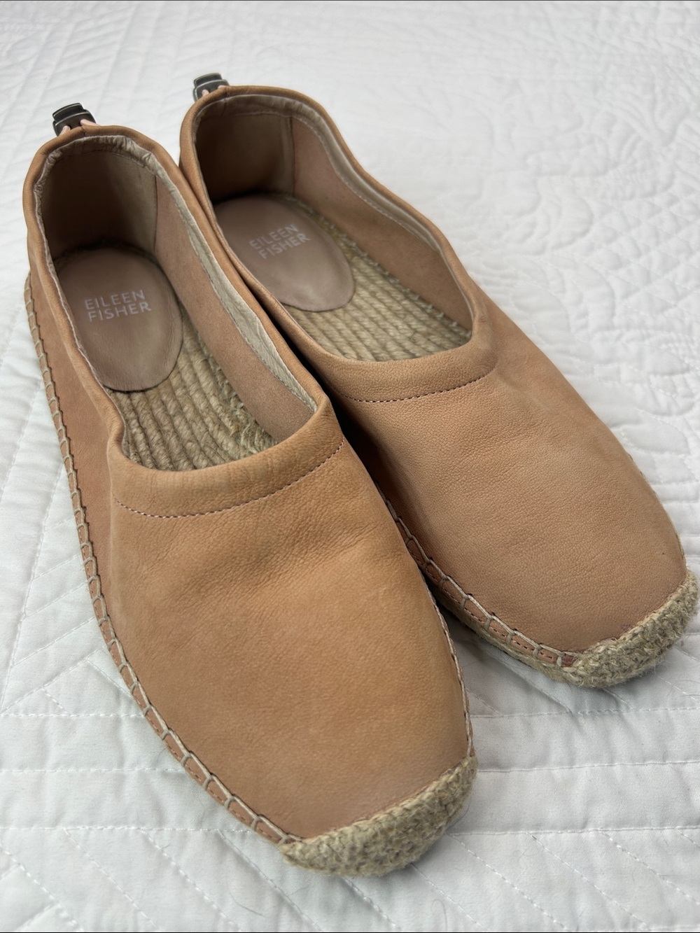 NEW Eileen Fisher Bali Toffee/Nude Nubuck Espadrilles